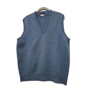 Brooks Brothers Men's Vintage Sweater Vest Lambs Wool Med (42) Blue